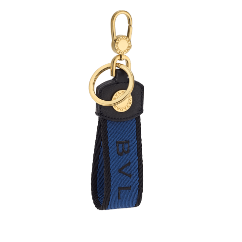 Black Metal, Calf leather, Fabric Bvlgari Bvlgari Keyring 294792