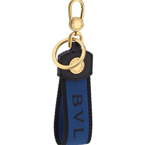 Black Metal, Calf leather, Fabric Bvlgari Bvlgari Keyring 294792
