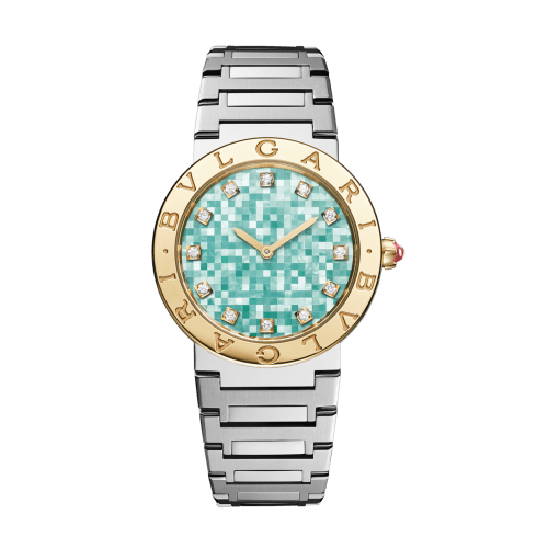 Steel Bvlgari Bvlgari Watch Green with Mother of Pearl 104320
