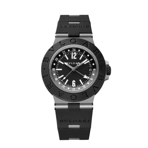 Titanium Bvlgari Aluminium Watch Black 104300 | Bvlgari