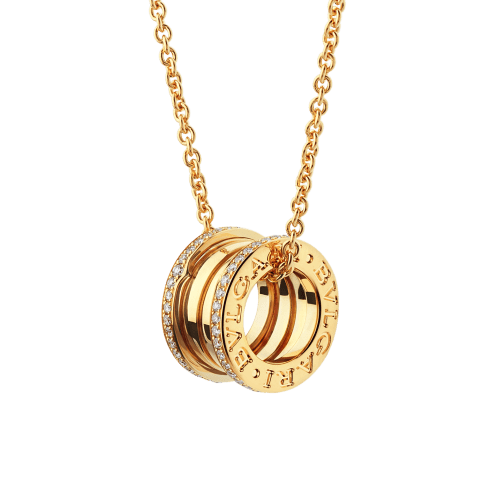 BVLGARI ゴールド ネックレス Yellow gold B.zero1 Necklace with 0.41 ct Diamonds | Bvlgari