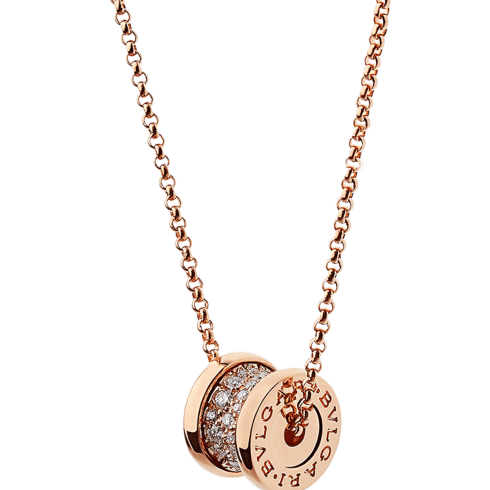 Rose gold B.zero1 Necklace with 0.31 ct Diamonds | Bvlgari