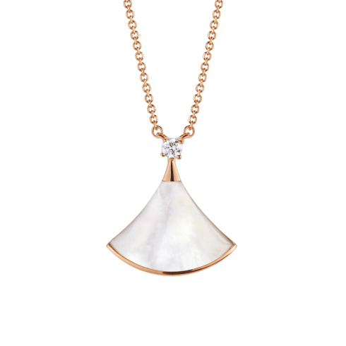 Rose gold Divas' Dream Necklace with 0.1 ct Diamonds, Mother of