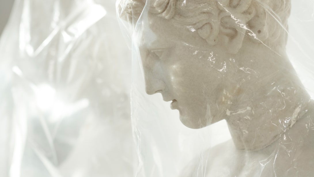 Statue part of the Torlonia Marble collection whose restauration has been funded by Bulgari.
