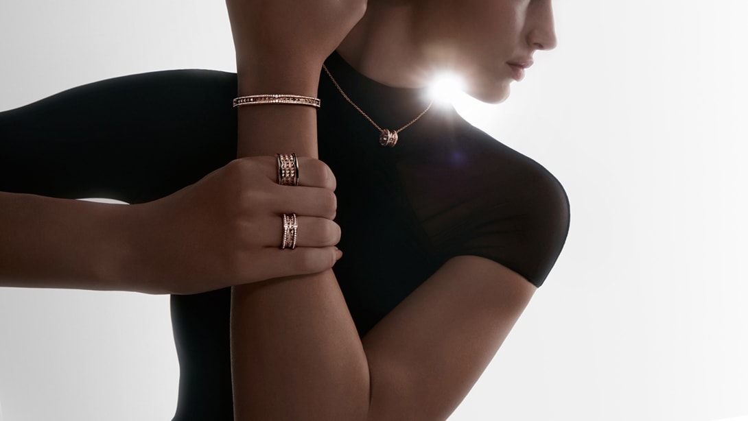 Model wearing B.zero1 jewels.