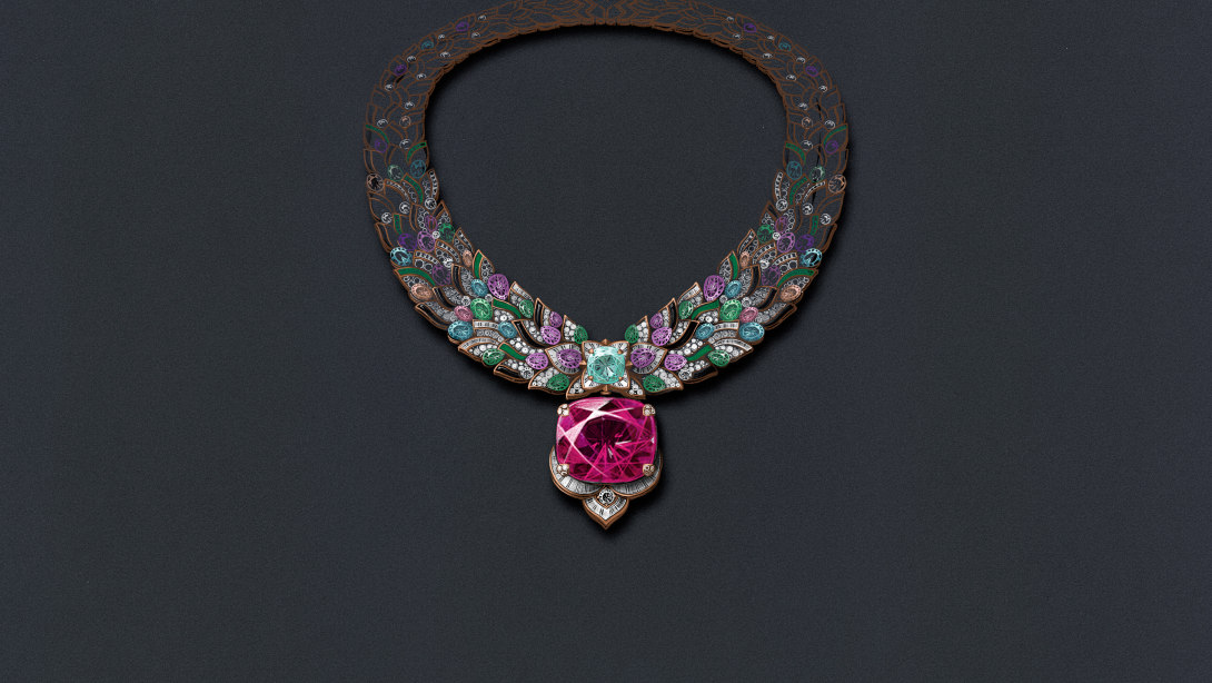 Sketch of Celestial Mosaic Necklace, Polychroma High Jewellery Collection.