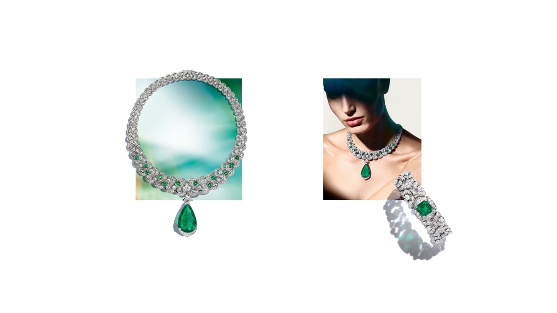 Emerald Exuberance Necklace with emerald, Polychroma High Jewellery collection.