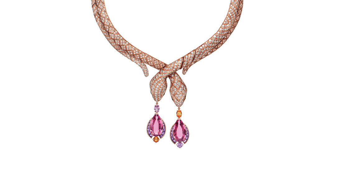 Invisible Violet Necklace with diamond, Polychroma High Jewellery Collection.