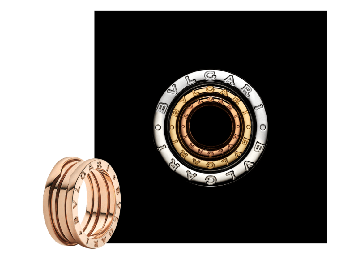 Creative shot with different sizes of B.zero1 rings, one inside the other.