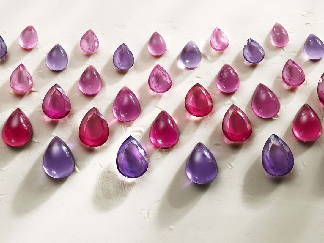 Rainbow Flow Necklace with rubellite, tanzanite, pink tourmaline and amethyste, Polychroma High Jewellery collection.