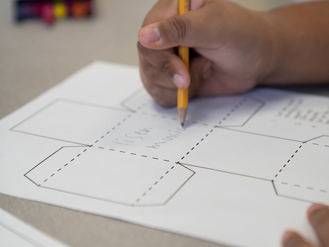 Image representing a student participating in an art activity