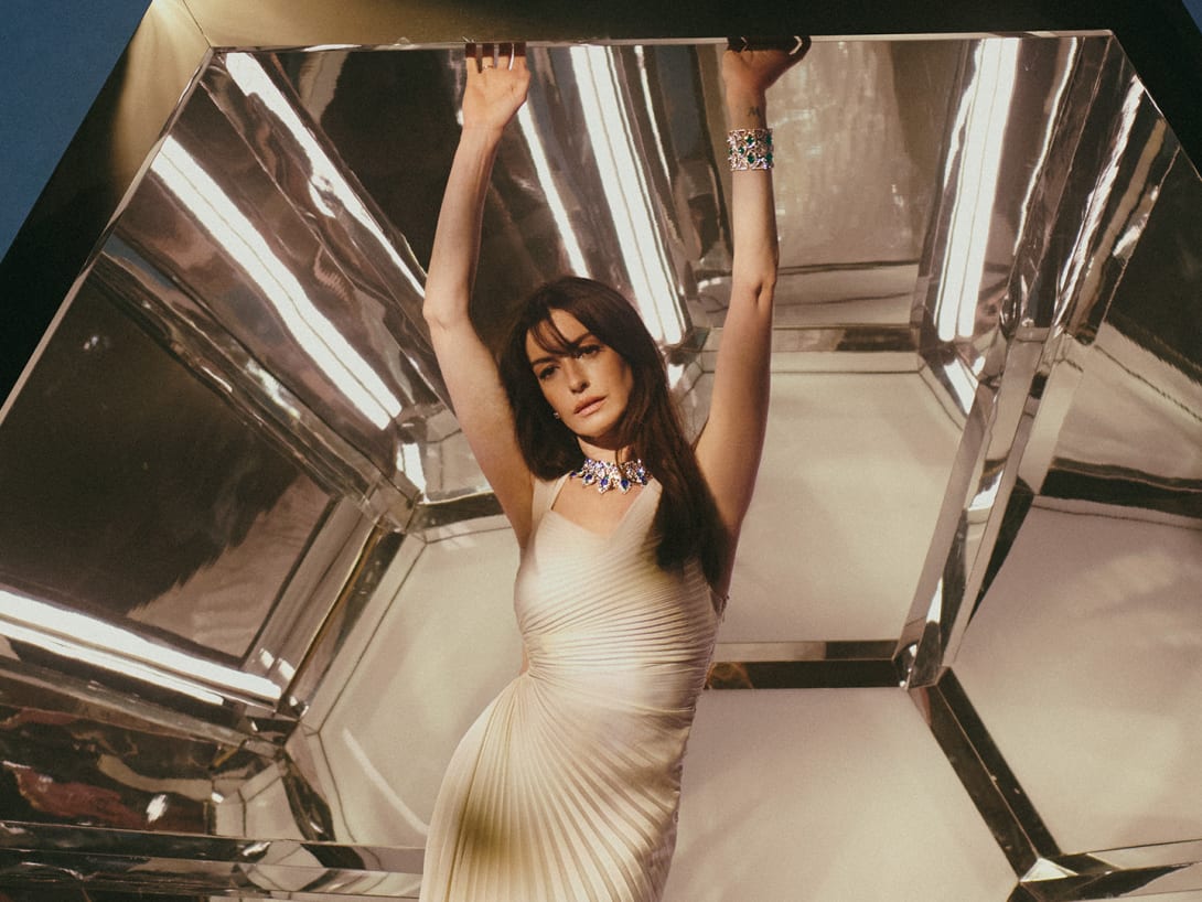 Anne Hathaway on the set of Eternally Reborn Campaign.