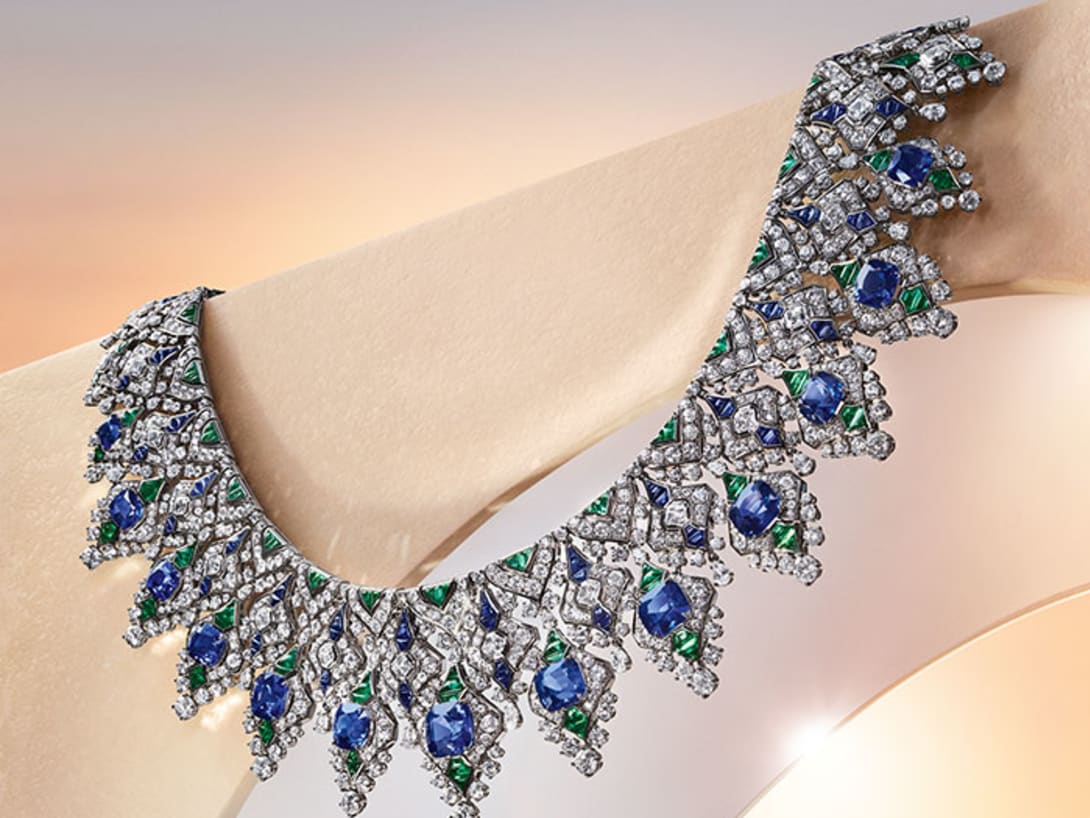 Sapphire and diamond High Jewellery necklace.