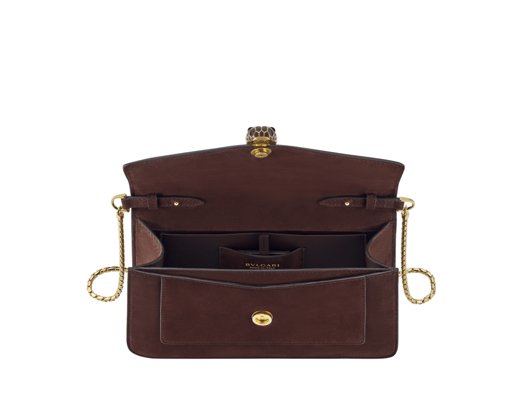 BVLGARI ブルガリ ストラップ付きバッグ ブラウン Serpenti Forever Crossbody Bag Nabuk 295089 | Bags | Bvlgari