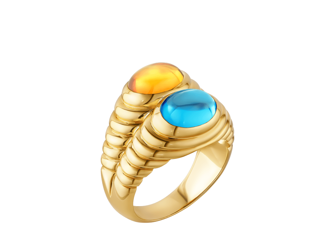 Doppio Baccellato Ring Yellow Gold 362277 | Rings | Bvlgari