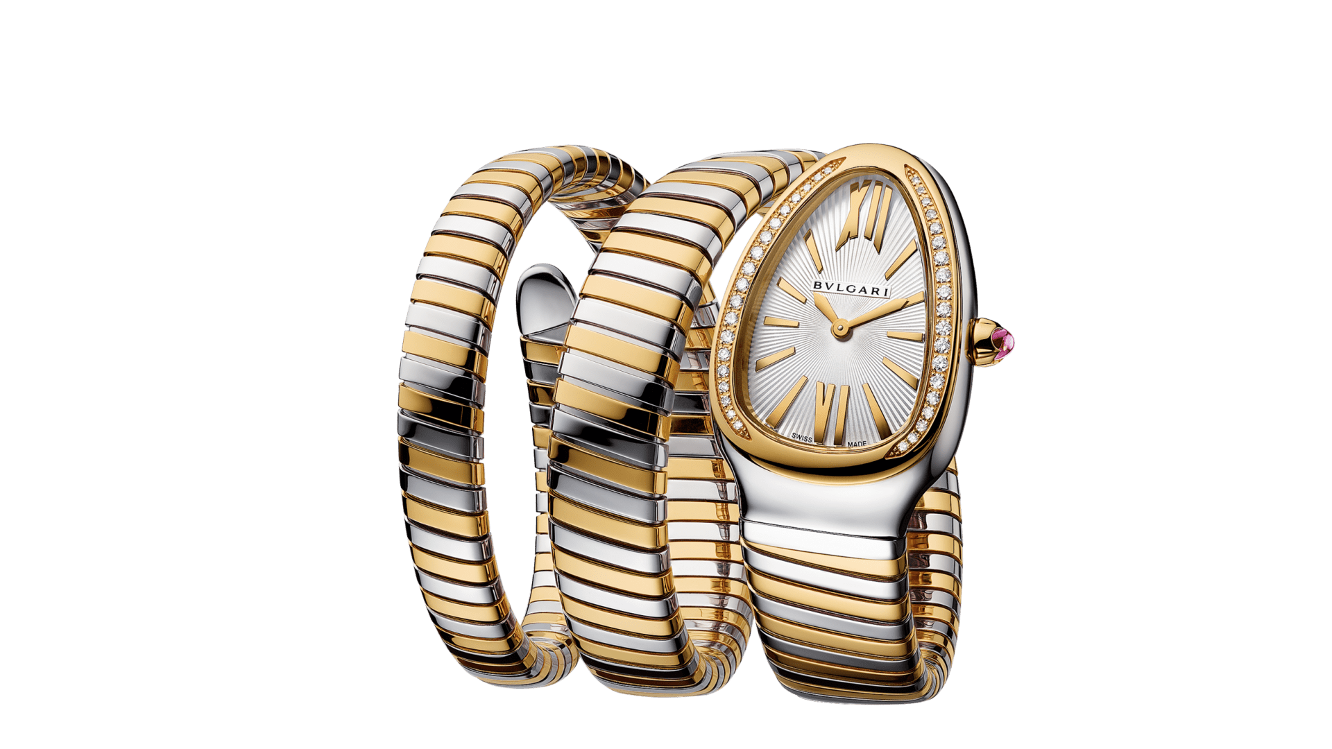 Serpenti Tubogas Watch Yellow Gold And Steel 103797 | Watches | Bvlgari ...