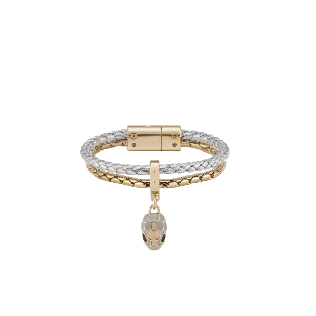 Serpenti Forever系列 皮革手镯 SERP-BRAIDCHAIN-A
