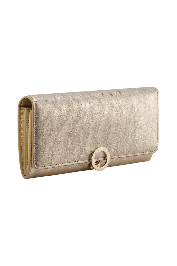 ブルガリ・ブルガリ ラージウォレット Ostrich Leather 293282
