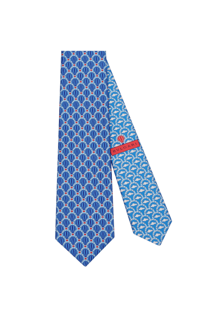 若者に人気のブランド Tie Fold Seven Pictorial Silk Blue 246151 Bvlgari | 小物