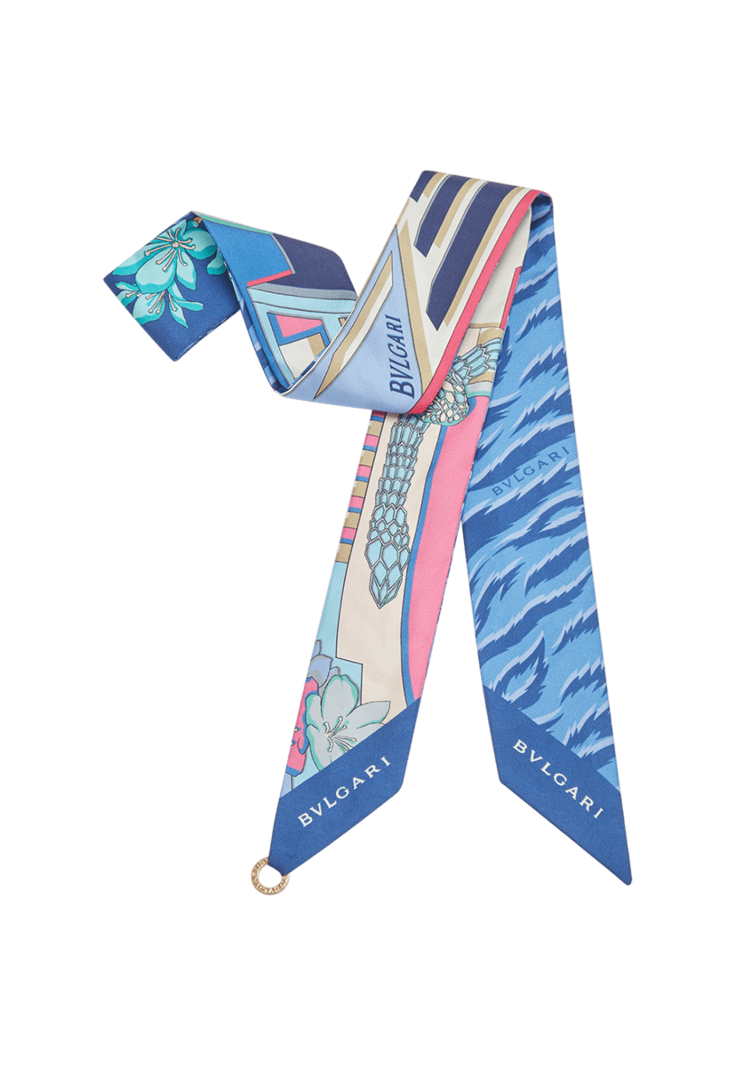 BVLGARI ヘリテージ ミニシェリー リボンスカーフ