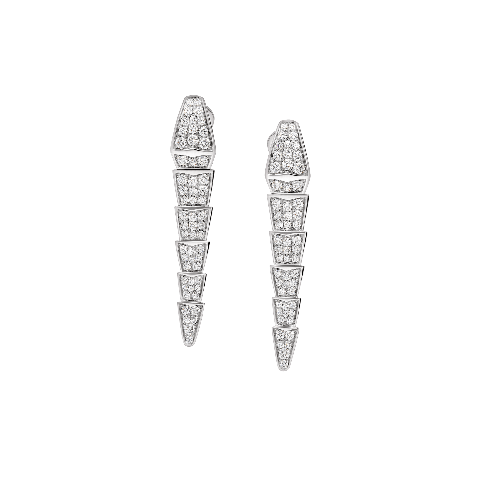 Bulgari high - quality full high quality - drill organ snake earrings