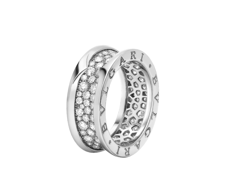 White gold B.zero1 Ring with 1.4 ct Diamonds | Bvlgari 