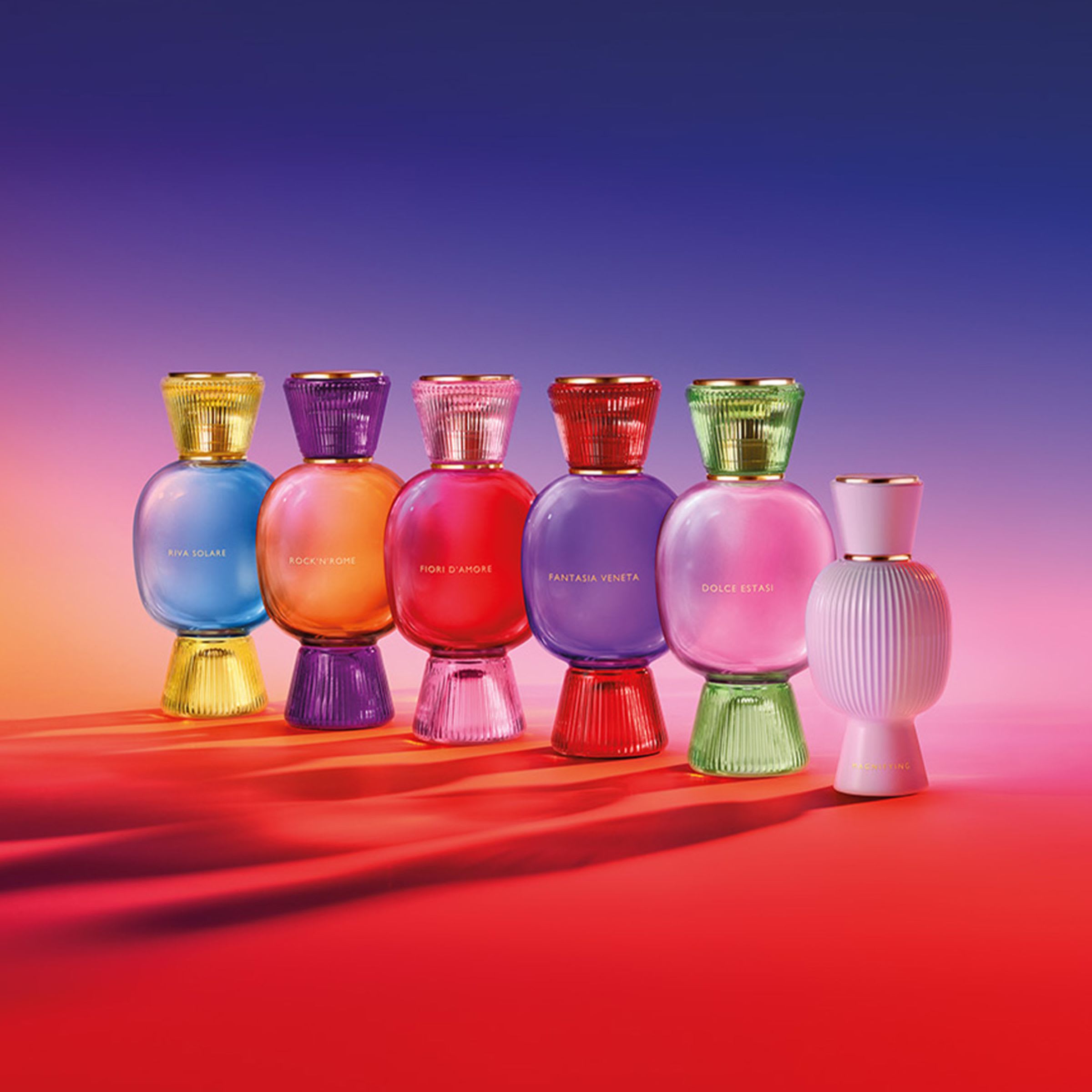 Picture representing all the Allegra perfumes.