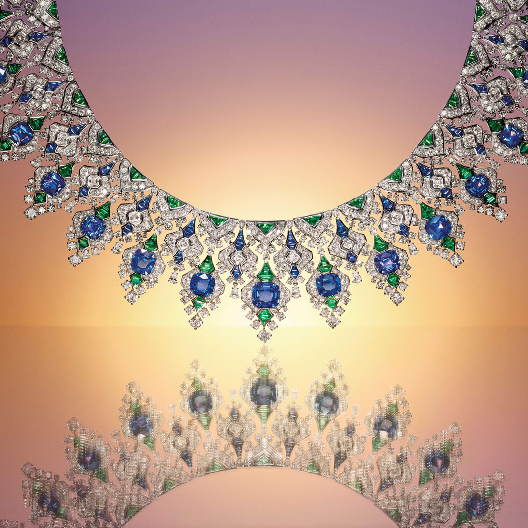 Aeterna Collection The Sapphire Brocade Necklace 271934 Bvlgari Official Store