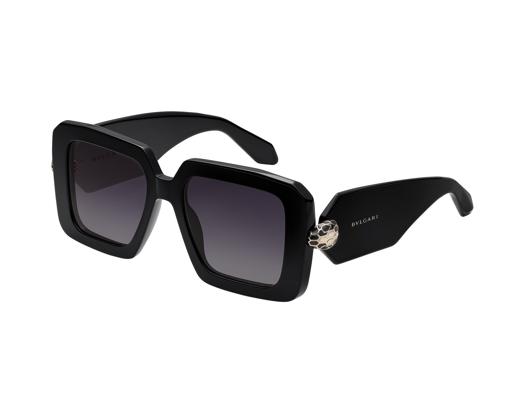 Bvlgari Serpenti Sunglasses in Black, Acetate, Square Lenses