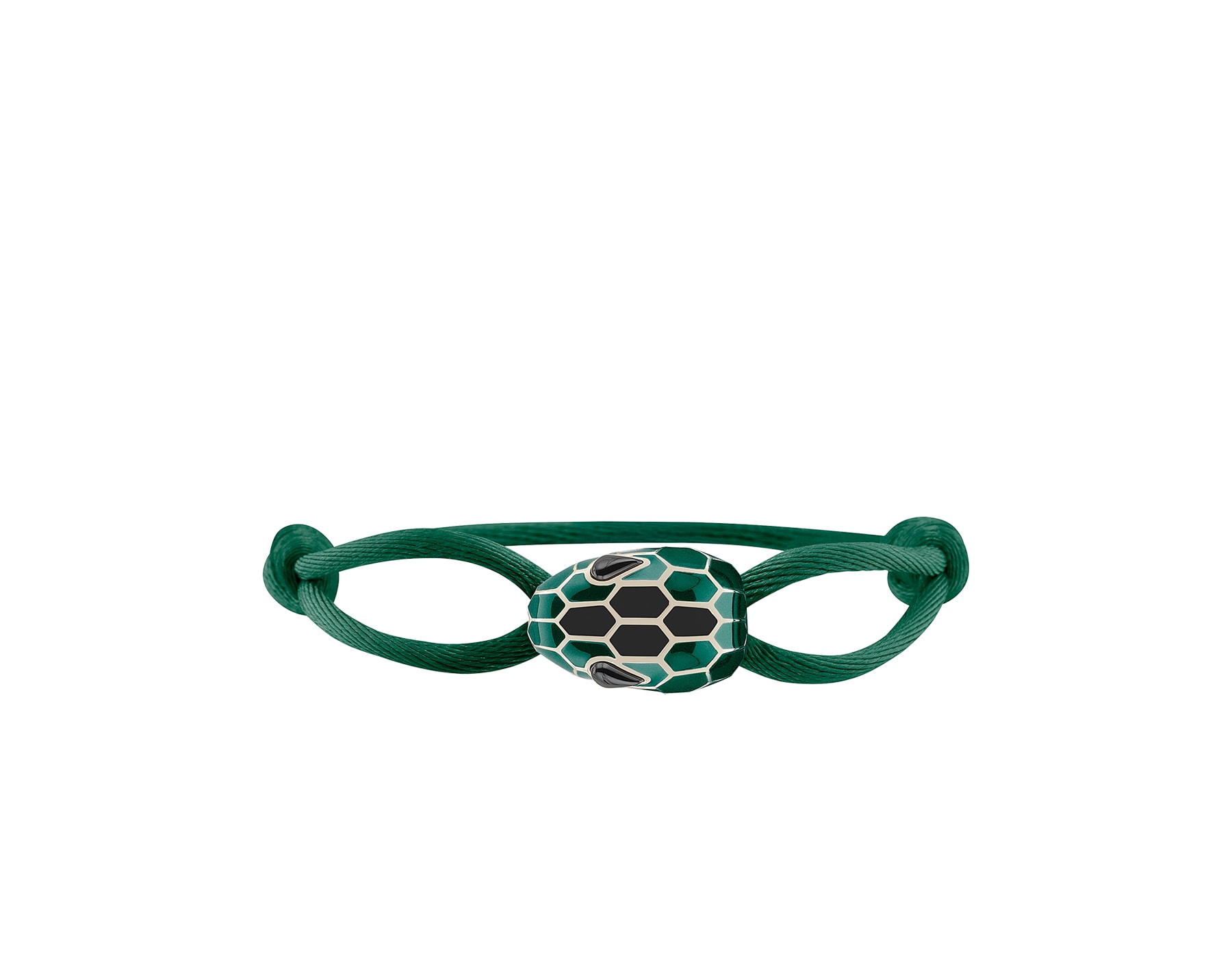 Bvlgari [Online Exclusive] BVLGARI Serpenti Forever Bracelet in Green, Fabric