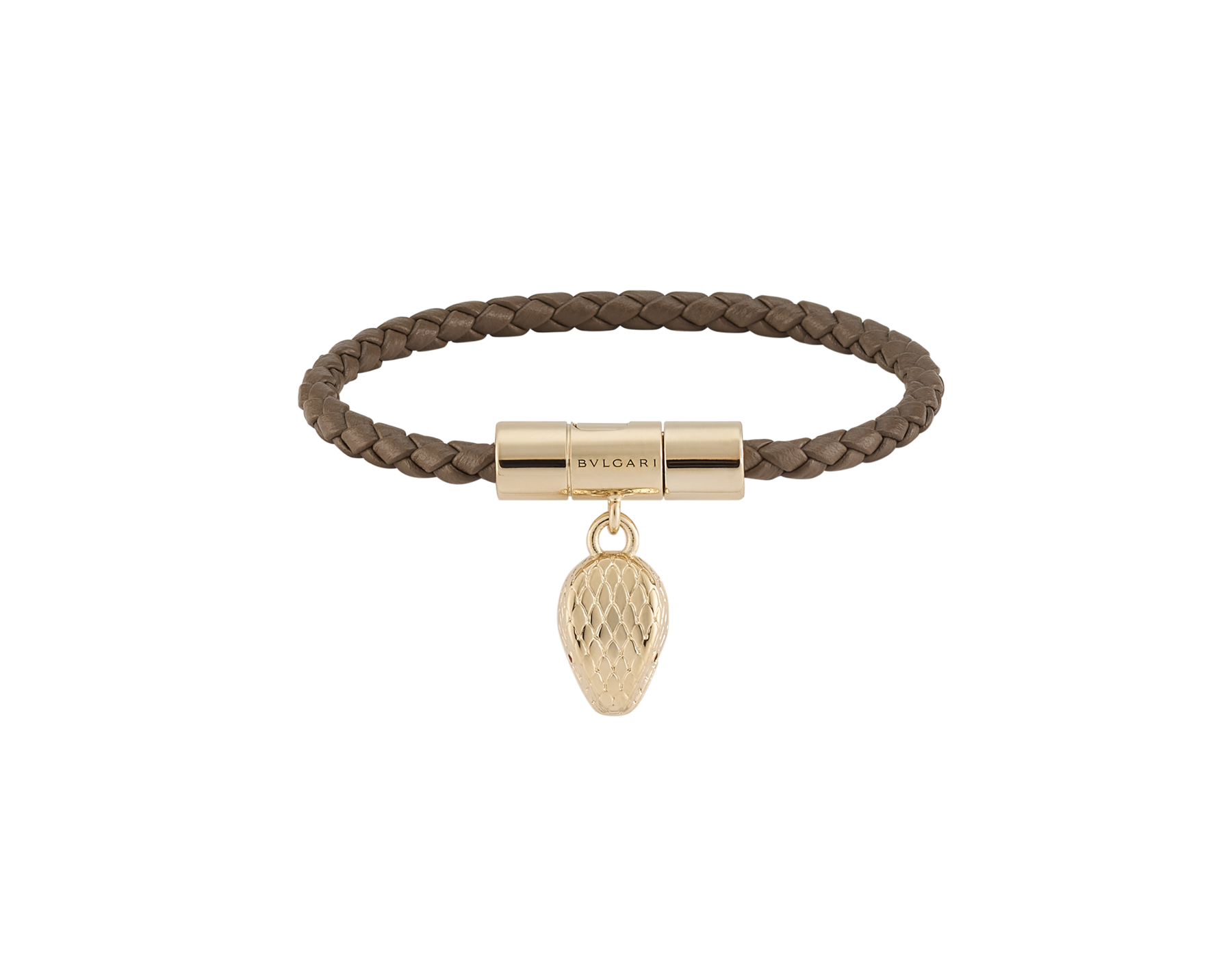 Serpenti Forever Leather Bracelet Calf Leather Serpher Braid S