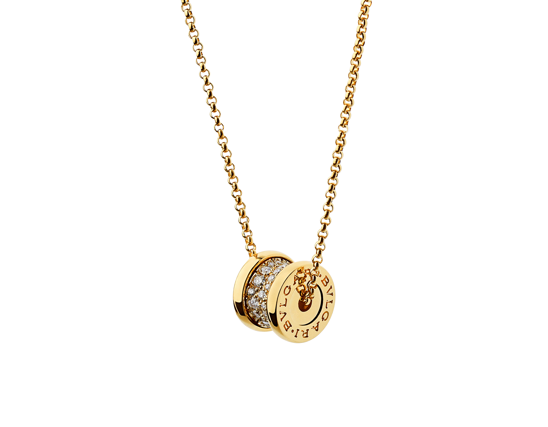 Bvlgari b zero1 necklace yellow deals gold