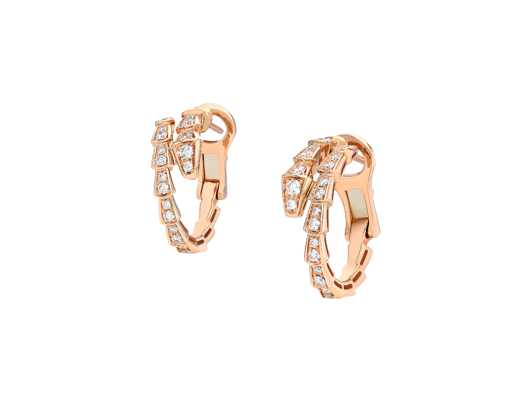 Serpenti Viper Earrings Rose Gold 358361 | Earrings | Bvlgari Official ...