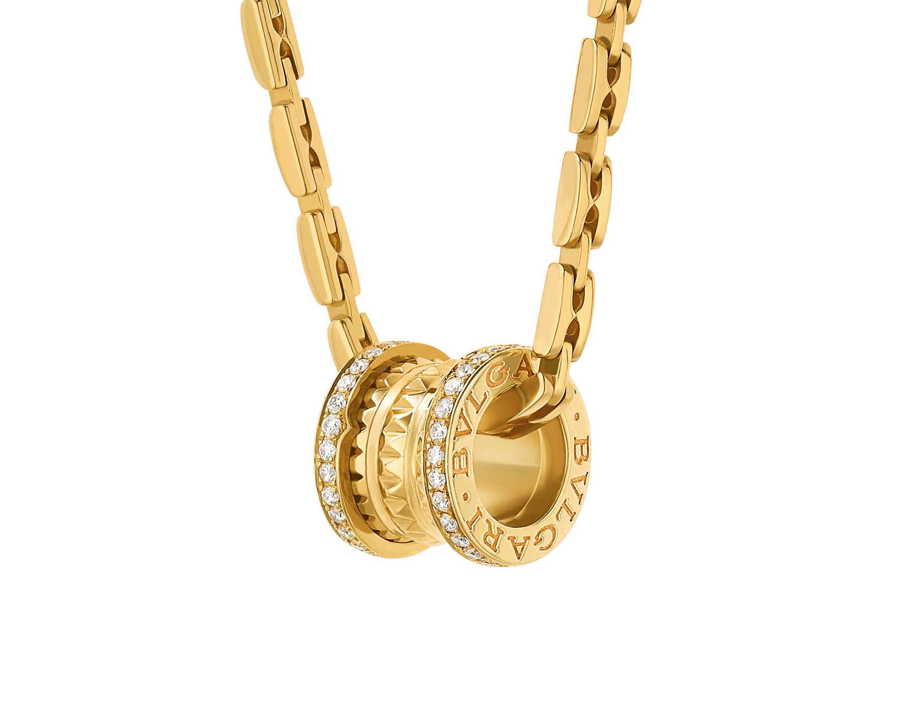 Bvlgari b zero1 necklace yellow deals gold