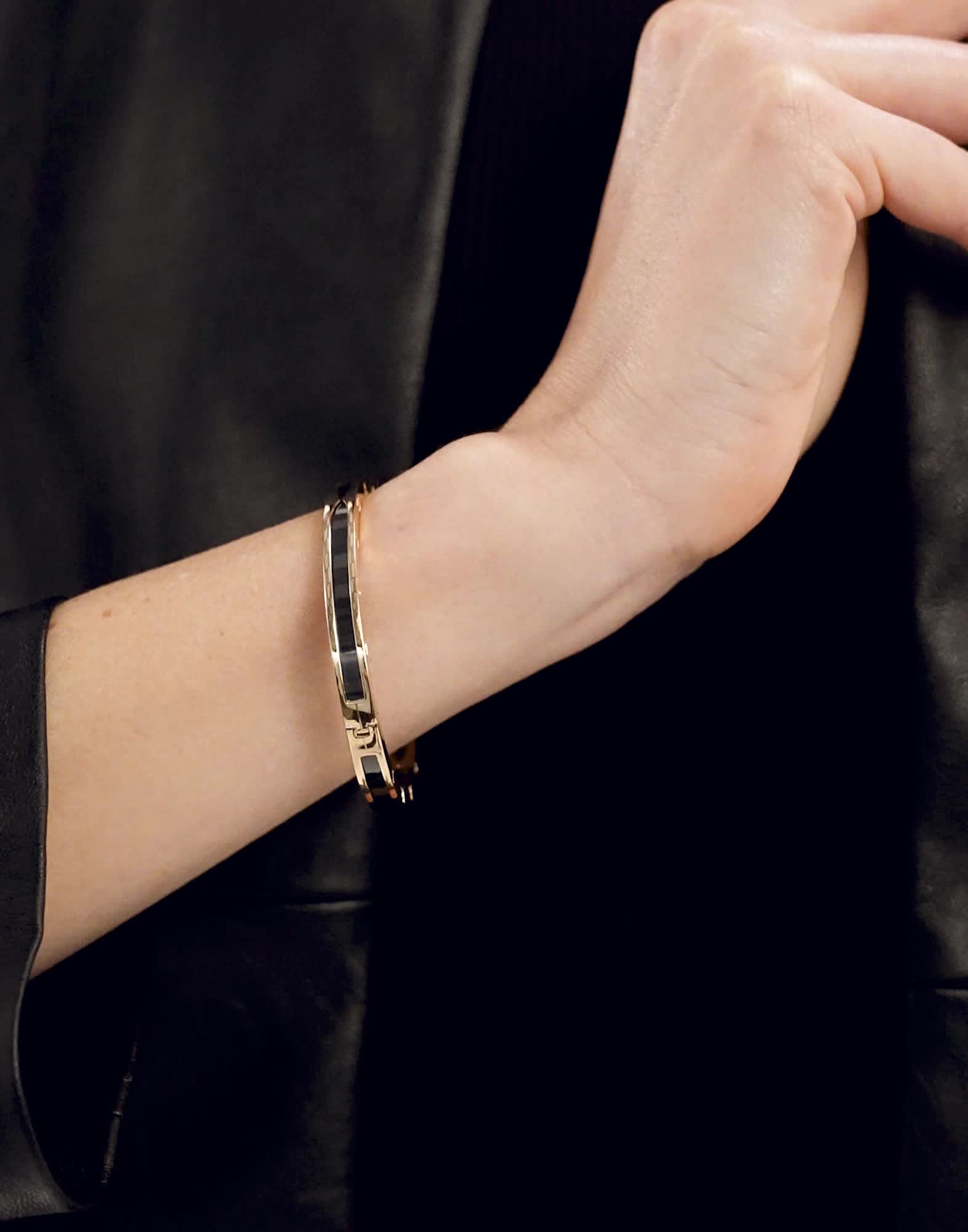Rose gold, Ceramic B.zero1 Bracelet BR857618 | Bvlgari
