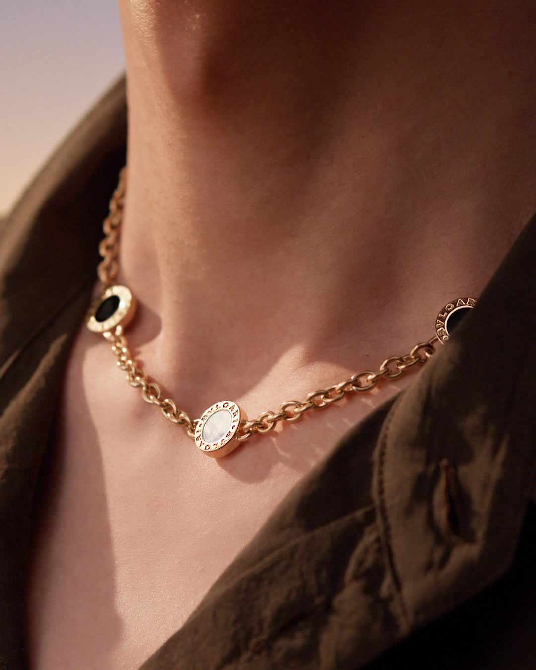 BVLGARI ネックレス シルバー ブラウンレザー ブルガリ・ブルガリ | Bvlgari Official Store