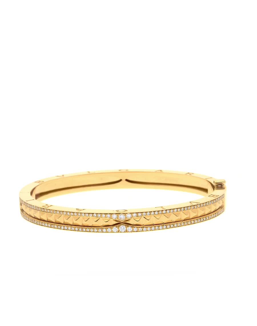 Yellow gold B.zero1 Bracelet with 1.08 ct Diamonds | Bvlgari