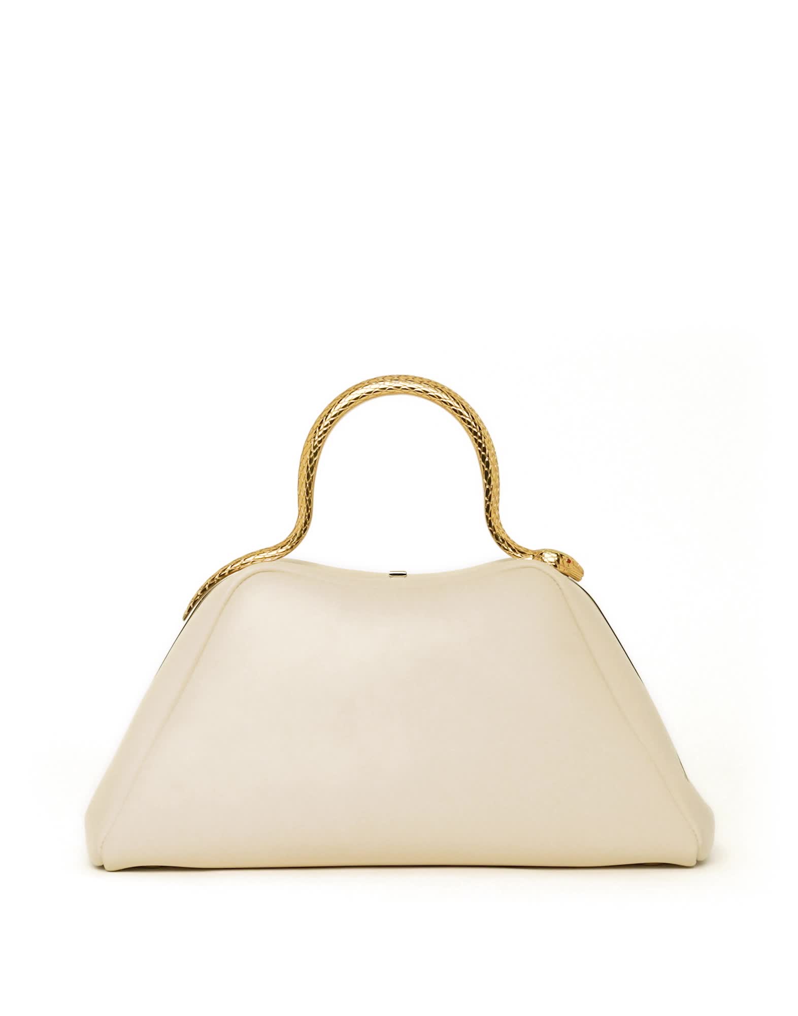 Ivory Calf leather Serpentine Top Handle 292947 | Bvlgari