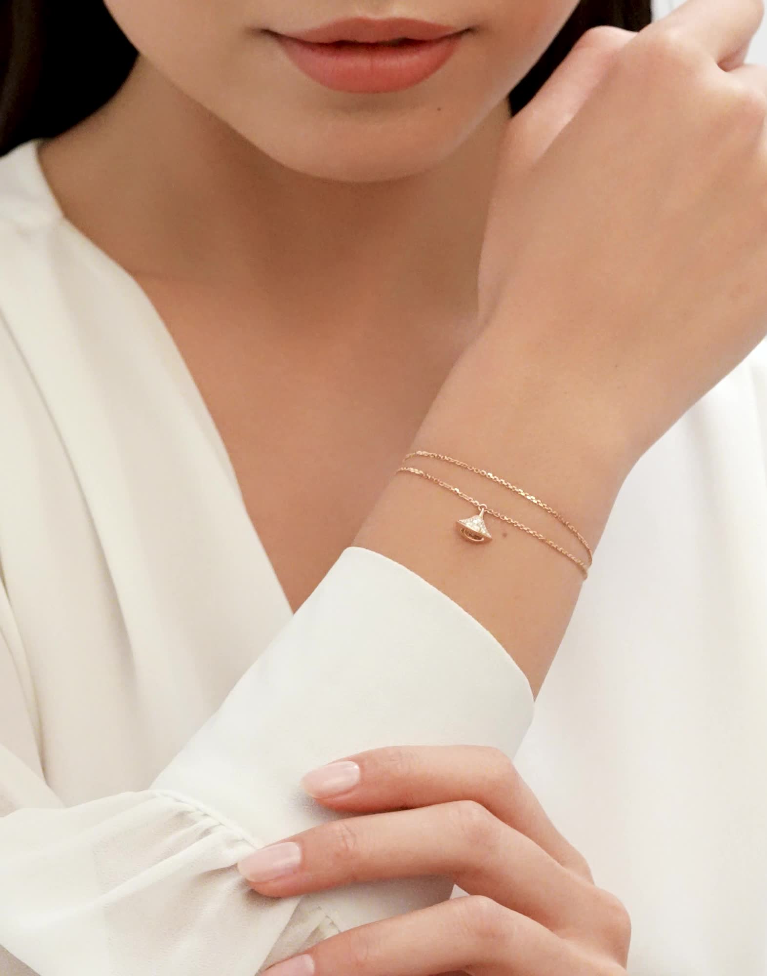 ピンクゴールド ディーヴァ ドリーム ブレスレット に 0.26 カラット