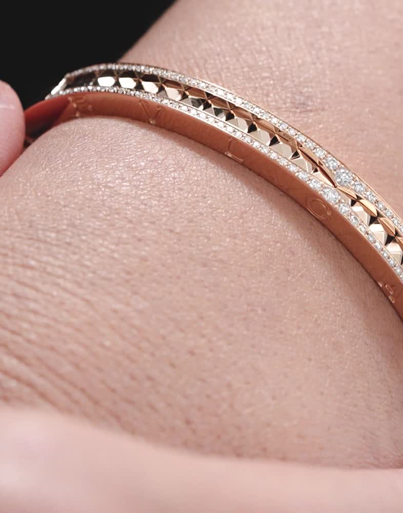 Rose gold B.zero1 Bracelet with 1.04 ct Diamonds | Bvlgari