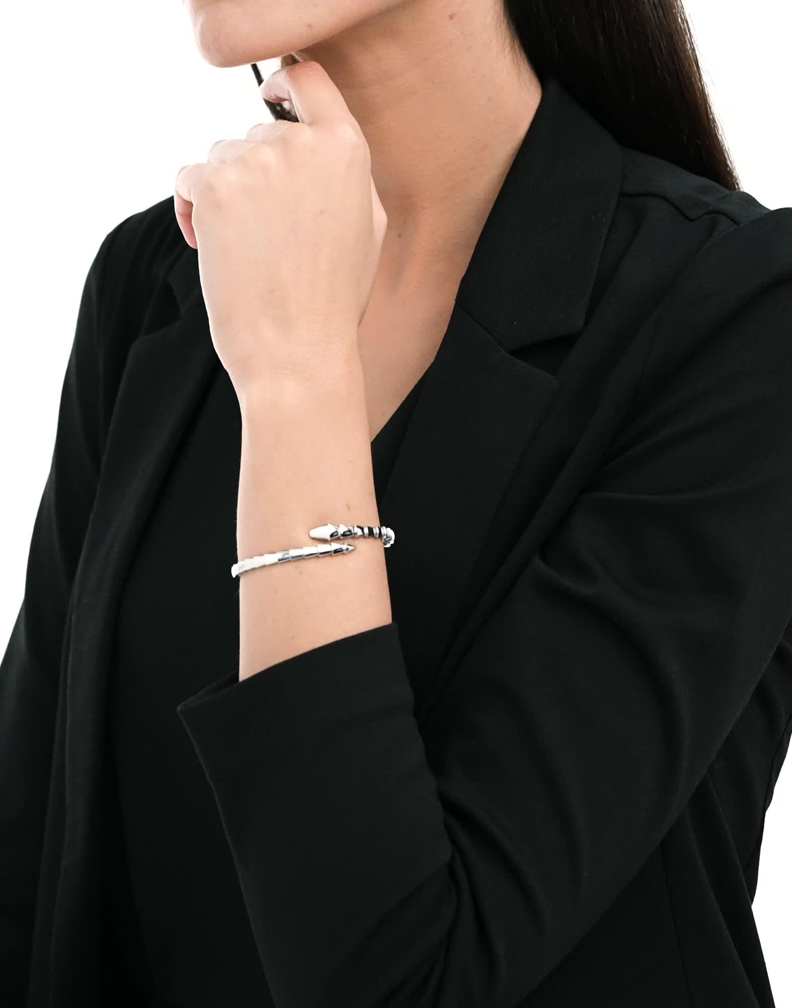 White gold Serpenti Viper Bracelet BR860037 | Bvlgari