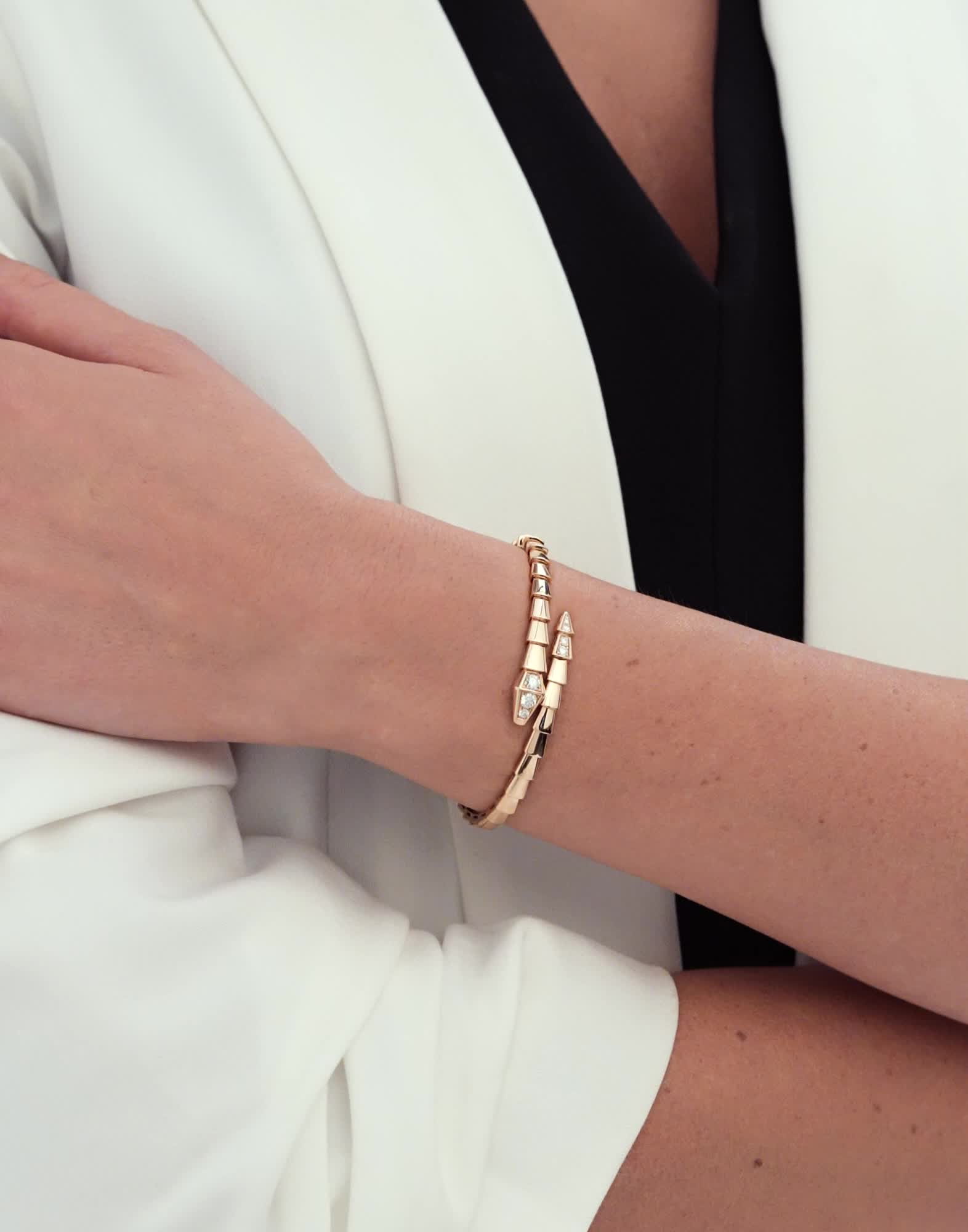 BVLGARI ブレスレット ボックス付き ピンクゴールド セルペンティ ヴァイパー ブレスレット に 0.47