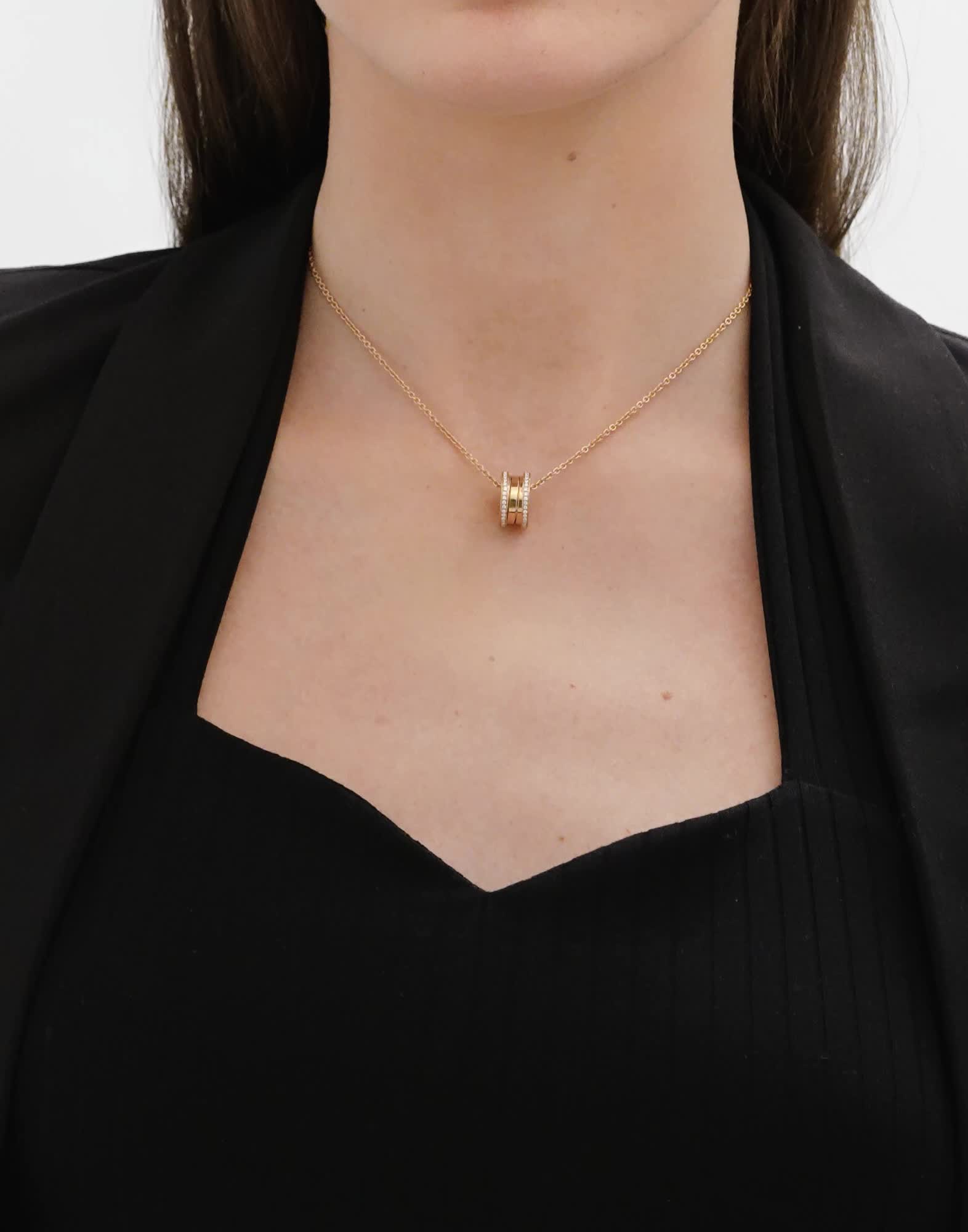 ピンクゴールド ビー・ゼロワン ネックレス に 0.38 カラット