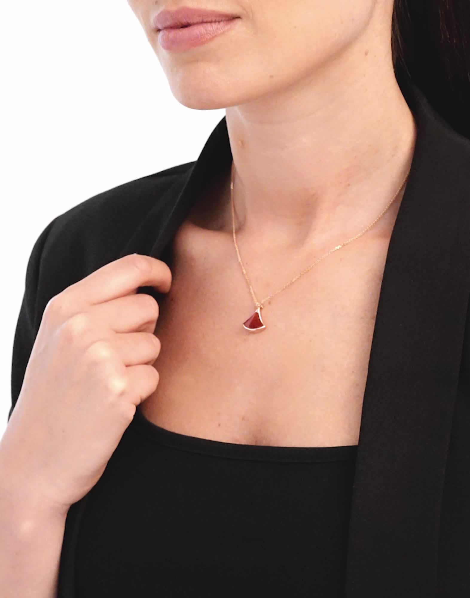 ピンクゴールド ディーヴァ ドリーム ネックレス に 0.03 カラット