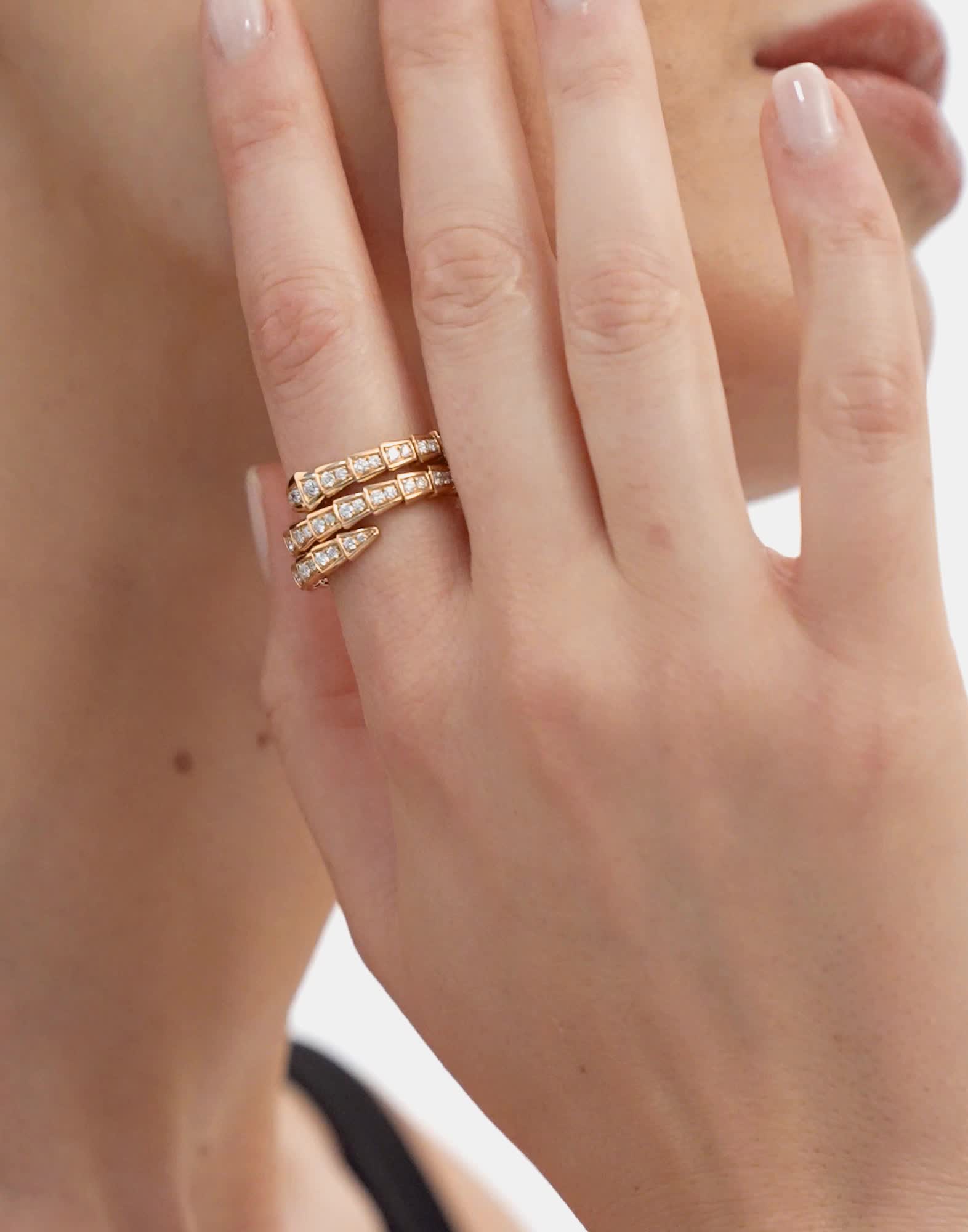 ブルガリ　セルペンティ　ヴァイパーリング　サイズL ピンクゴールド 新品)BVLGARI ブルガリ セルペンティ ヴァイパー リング ピンク