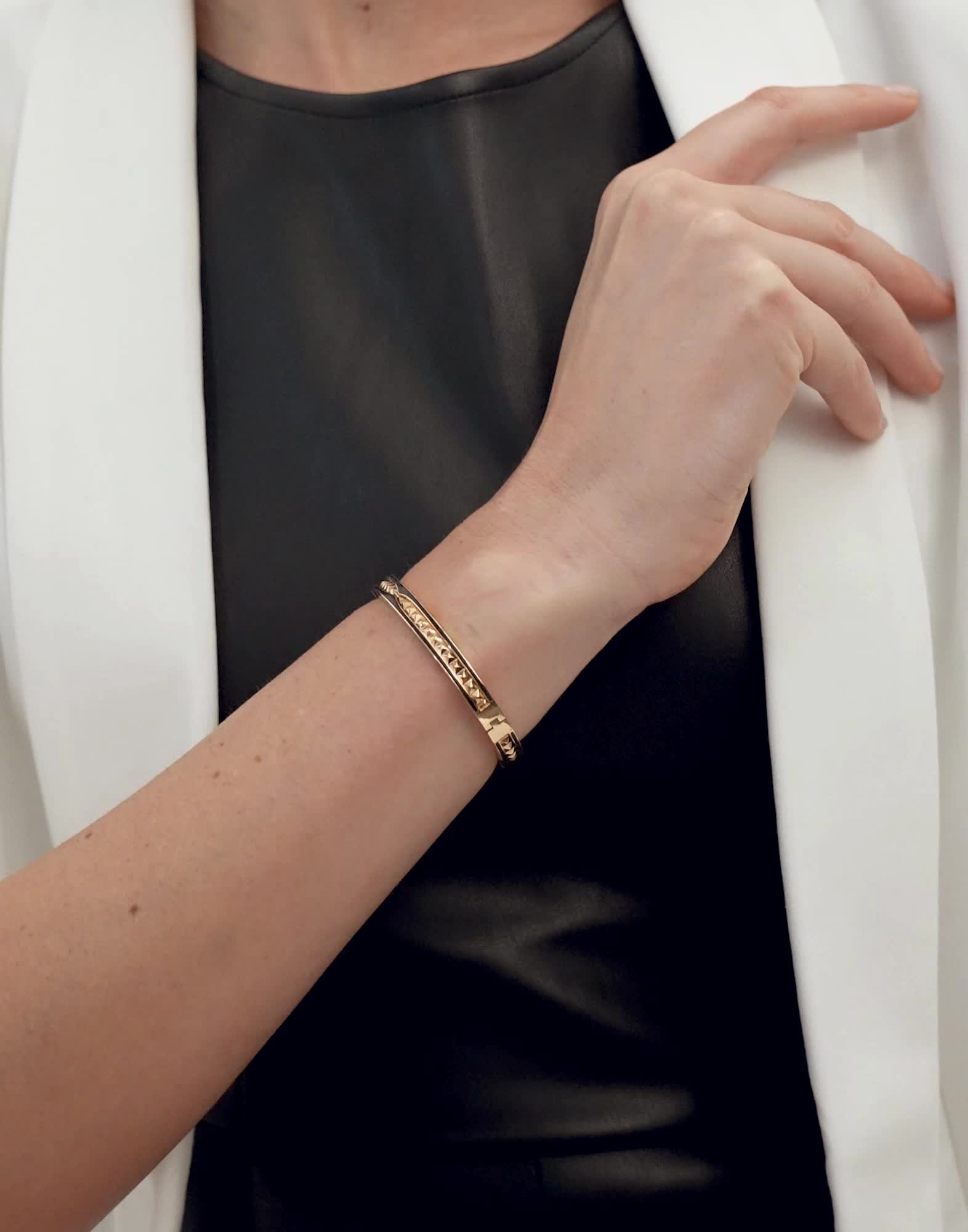 Rose gold, Ceramic B.zero1 Bracelet BR858864 | Bvlgari