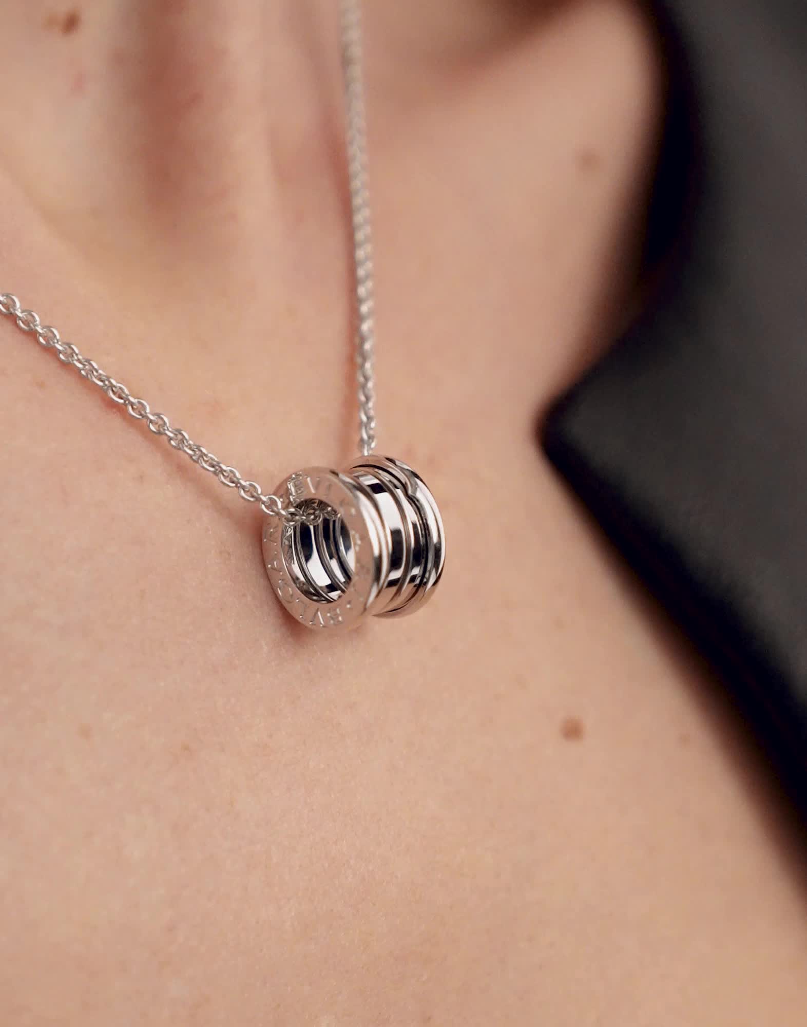 ホワイトゴールド ビー・ゼロワン ネックレス 352815 | ブルガリ