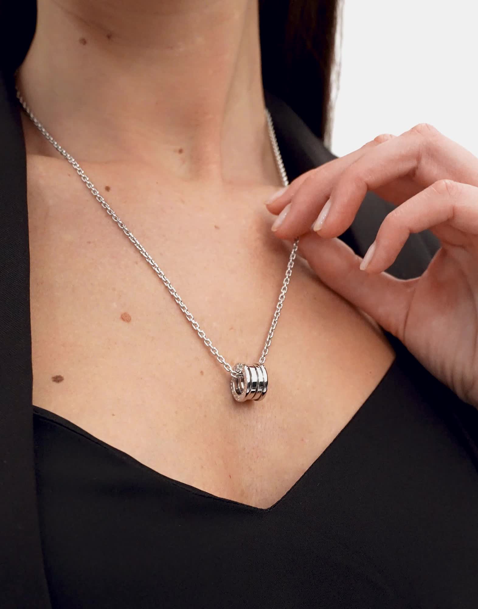 ホワイトゴールド ビー・ゼロワン ネックレス 358347 | ブルガリ