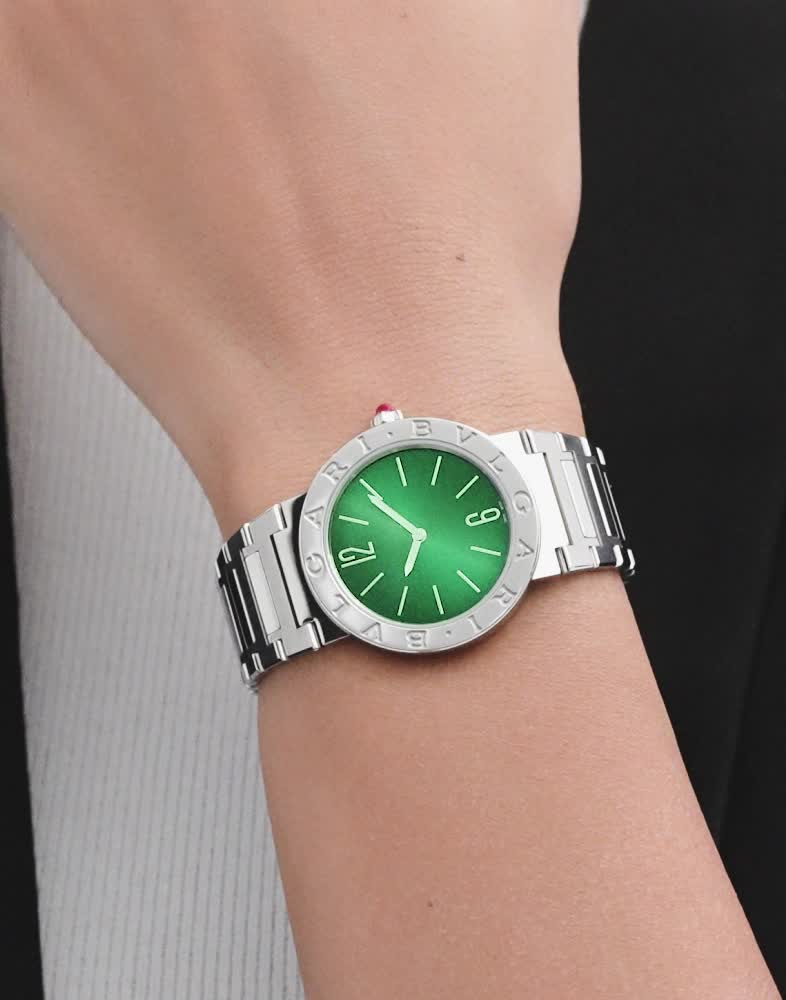Steel Bvlgari Bvlgari Watch Green 103693 | Bvlgari