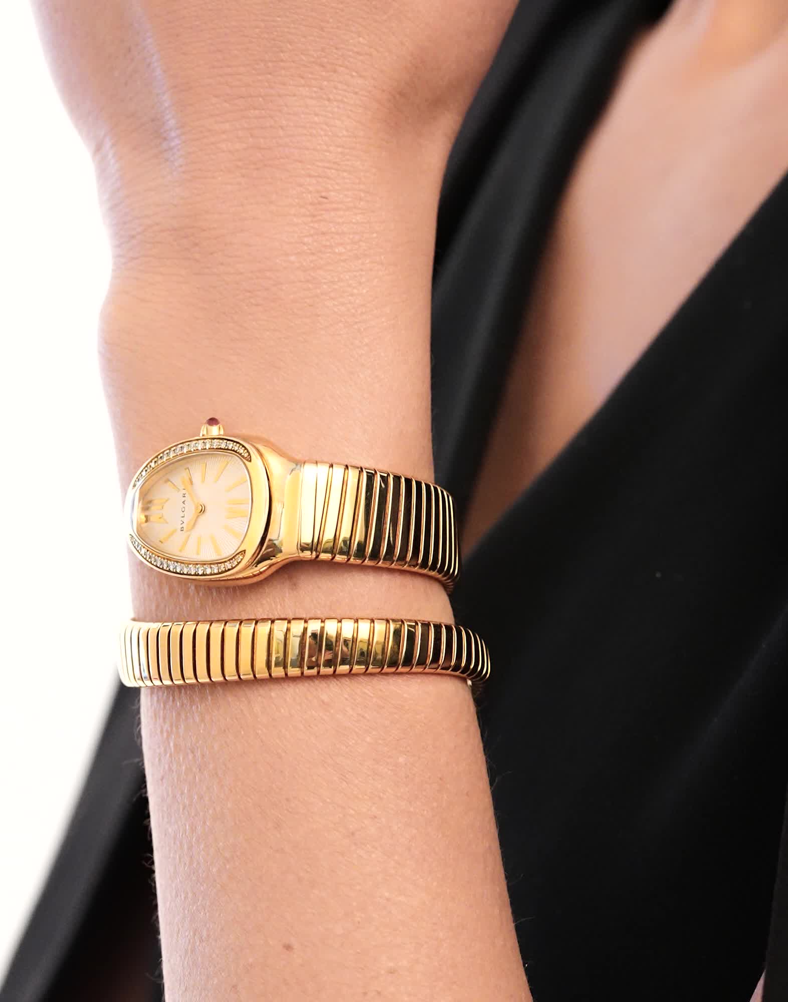 Yellow gold Serpenti Tubogas Watch Yellow, White, Gold with